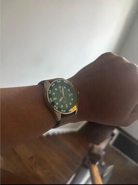 Three Leagues Artillery Leather-Band Watch with Date
